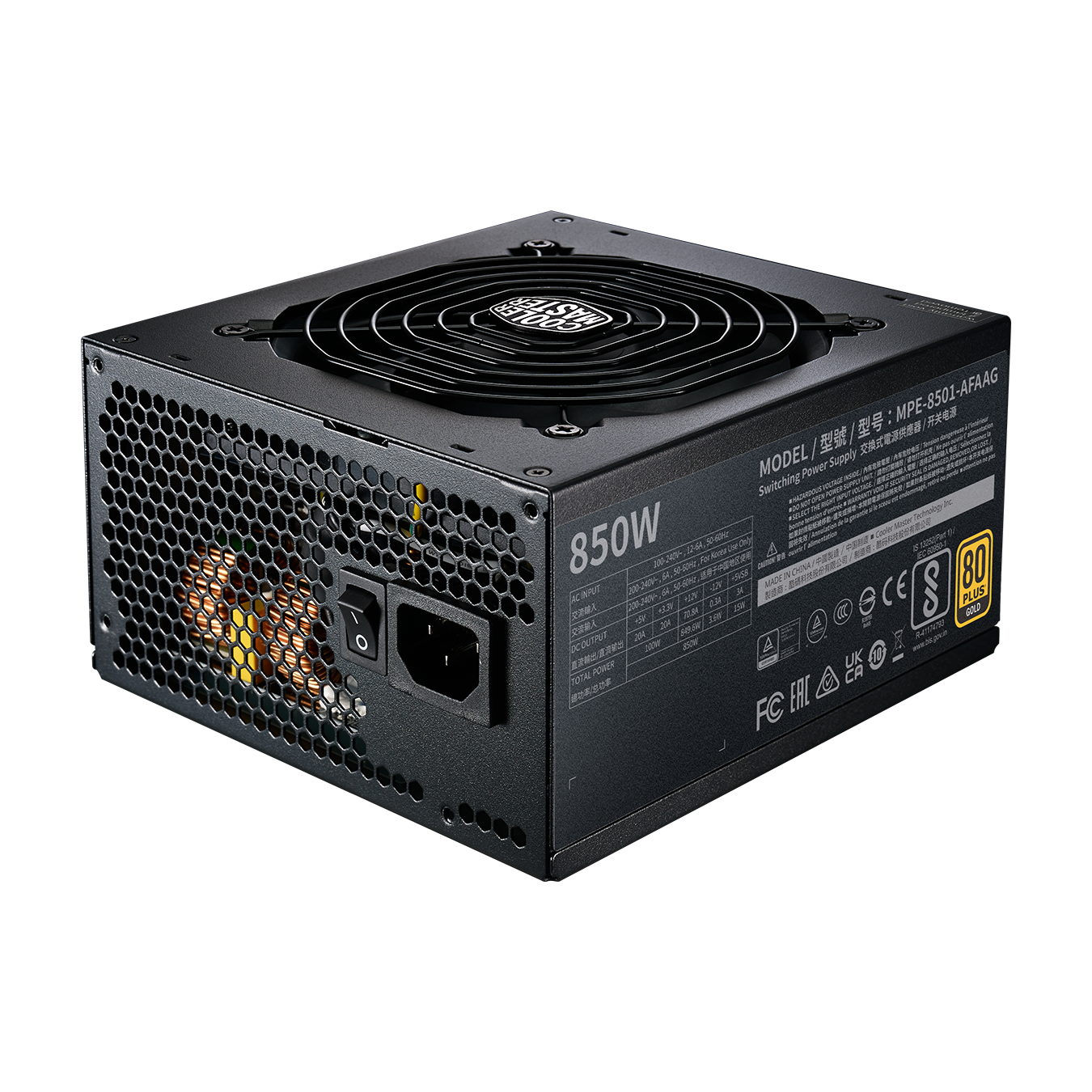 Fuente De Poder Cooler Master MWE Gold 850W V2 ATX 3.0