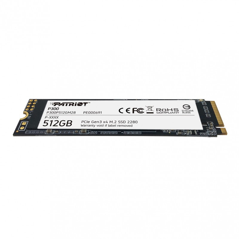 Unidad SSD Patriot P300 512GB NVMe PCIe Gen3 2280 P300P512GM28