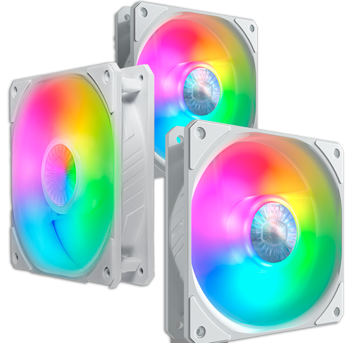 Ventilador Cooler Master Sickleflow 120 ARGB White Edition 3 en 1