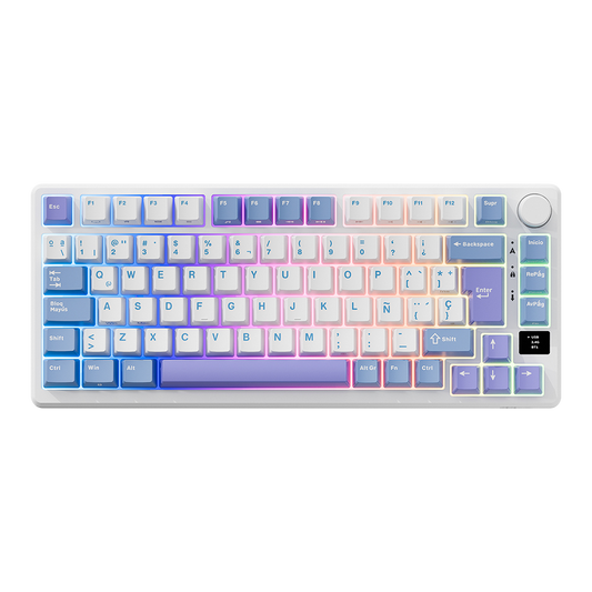 Teclado Mecánico Royal Kludge RK-M75 Taro Milk 75%