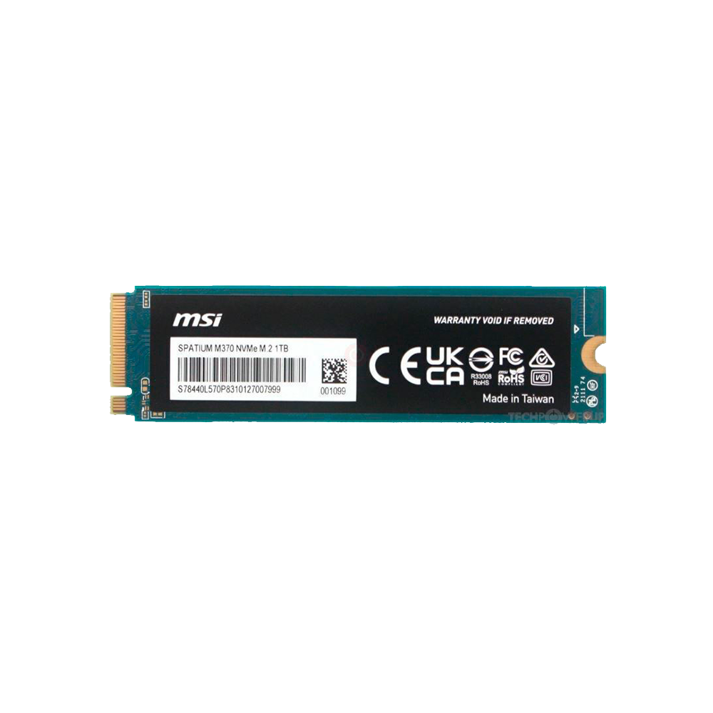 Unidad SSD MSI Spatium M370 1TB NVMe M.2 PCIe 4.0
