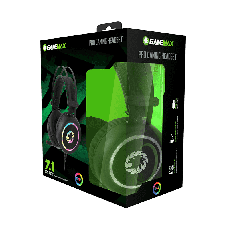 Audifonos Gamer Gamemax Hg3500 7.1 Rgb Usb