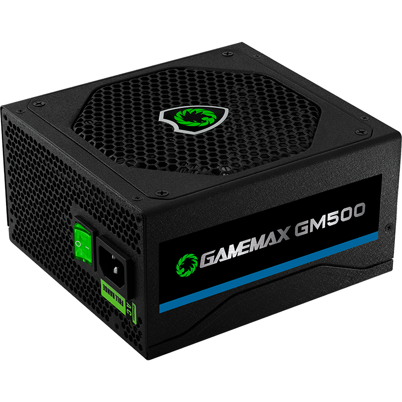 Fuente de Poder GameMax GM-500 de 500W (Semi-Modular, Certificado 80+ Bronce, ATX)