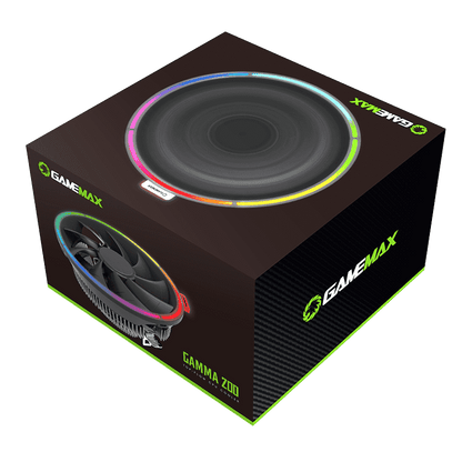 Disipador de aire CPU Gamemax Gamma 200 RGB (120mm, 1800rpm, Intel-AMD)