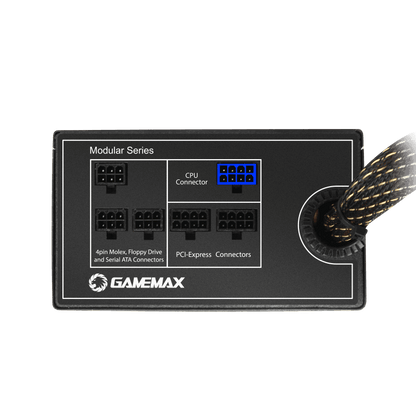 Fuente de Poder GameMax GM-600 de 600W (Semi-Modular, Certificado 80+ Bronce, ATX)