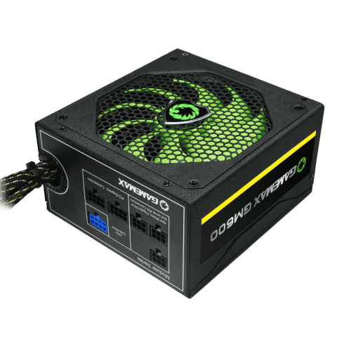 Fuente de Poder GameMax GM-600 de 600W (Semi-Modular, Certificado 80+ Bronce, ATX)