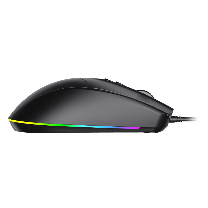 Mouse Gamer GameMax MG3 Black RGB (Sensor SPCP 199, 6.400dpi, Negro)