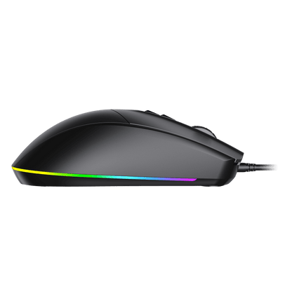 Mouse Gamer GameMax MG3 Black RGB (Sensor SPCP 199, 6.400dpi, Negro)
