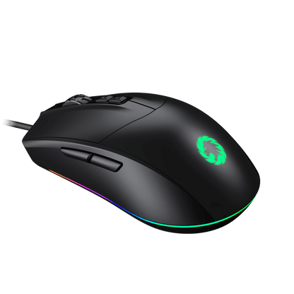 Mouse Gamer GameMax MG3 Black RGB (Sensor SPCP 199, 6.400dpi, Negro)