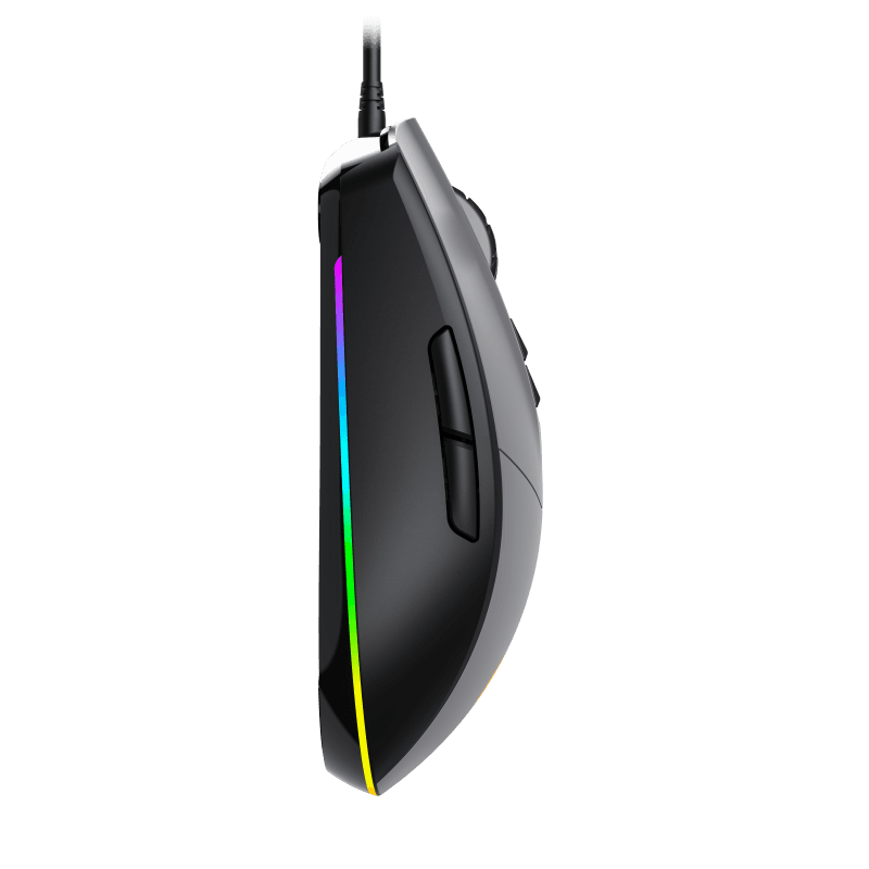 Mouse Gamer GameMax MG3 Grey RGB (Sensor SPCP 199, 6.400dpi, Gris)