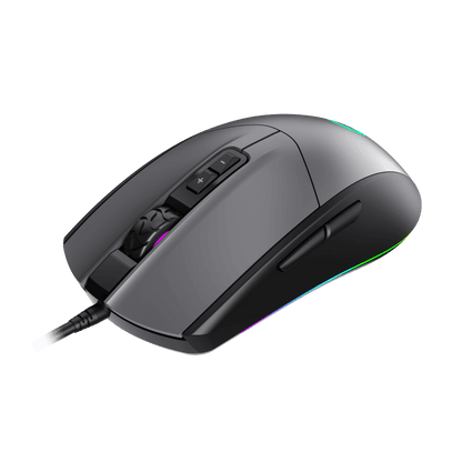 Mouse Gamer GameMax MG3 Grey RGB (Sensor SPCP 199, 6.400dpi, Gris)