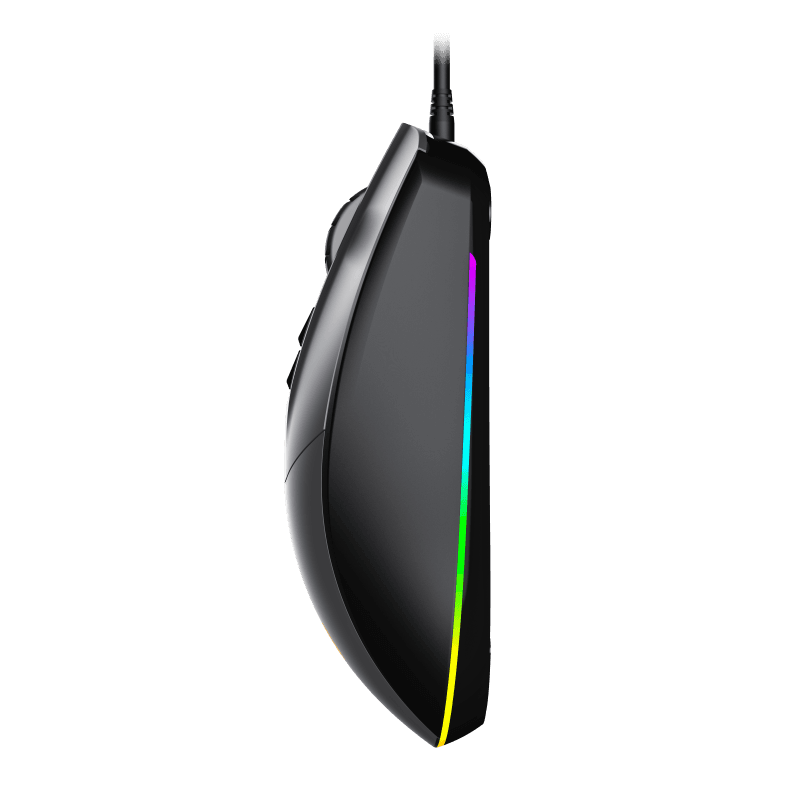 Mouse Gamer GameMax MG3 Grey RGB (Sensor SPCP 199, 6.400dpi, Gris)