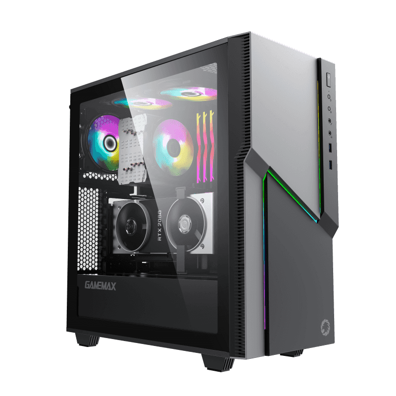 Gabinete Gamer GameMax Ninja COC (ATX, Vidrio Templado, Sin Fuente)
