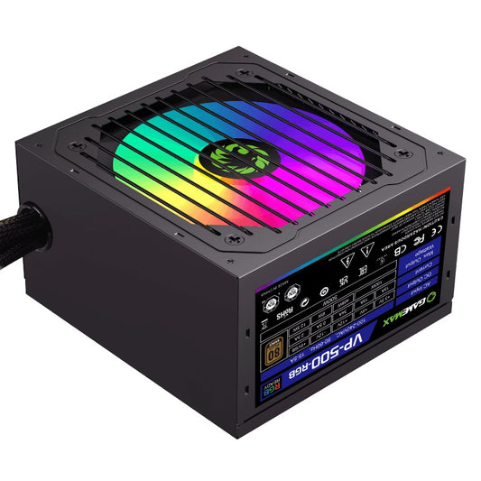 Fuente de Poder Gamemax 500W RGB VP-500-RGB 80+ Bronze (OPEN BOX)