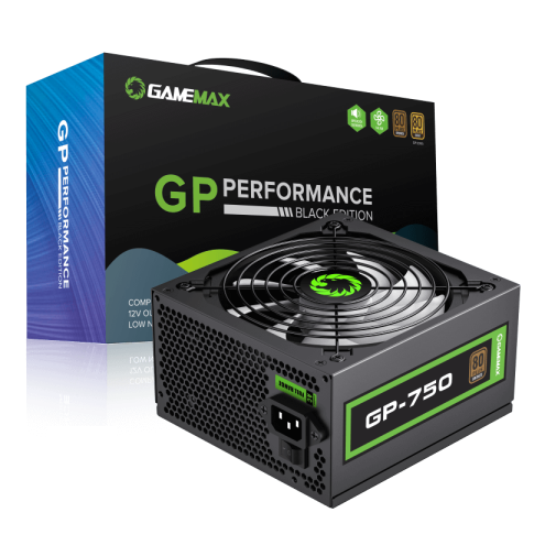 Fuente de Poder GameMax GP-750 de 750W (Certificado 80+ Bronce, ATX)