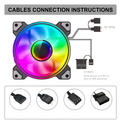 Ventilador Gamemax Dual Ring Infinity Bk