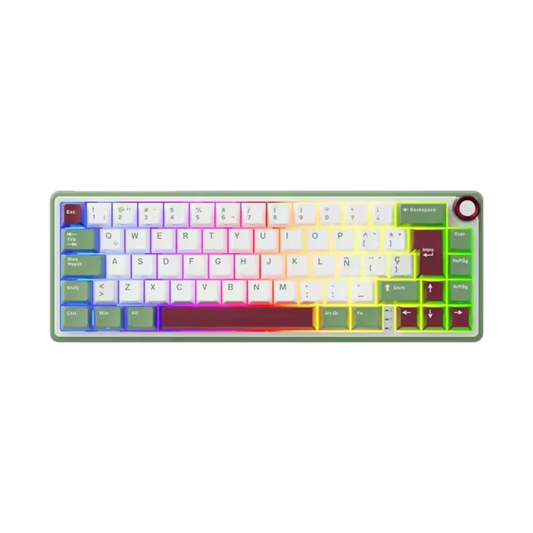 Teclado Mecánico Royal Kludge Rk R65 Greensand Chartreuse