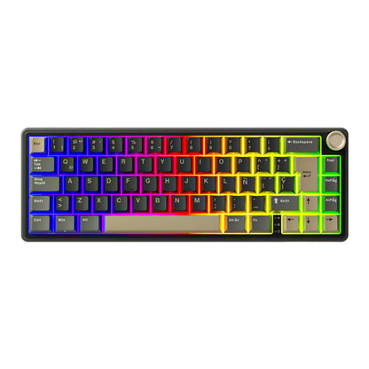 Teclado Mecánico Royal Kludge Rk R65 Phantom Chartreuse