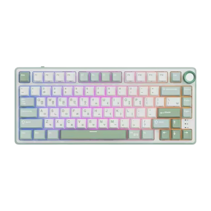 Teclado Mecánico Royal Kludge RK R75 Sky Cyan