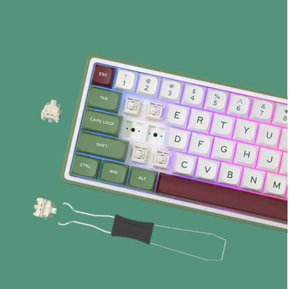 Teclado Mecánico Royal Kludge Rk R65 Greensand Chartreuse