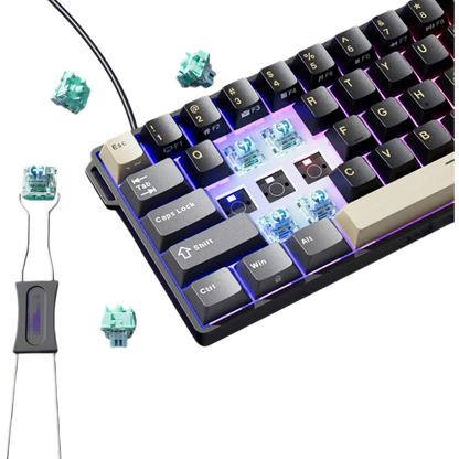 Teclado Royal Kludge RK R68 HE Phantom Mint Switch (Inglés)