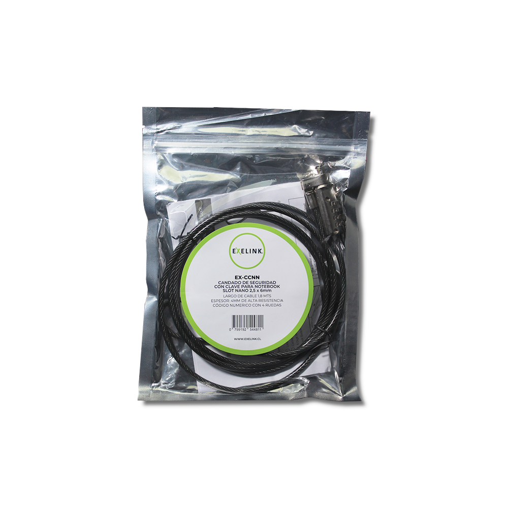 Candado de Seguridad con clave Nanosaver 1.8 Metros