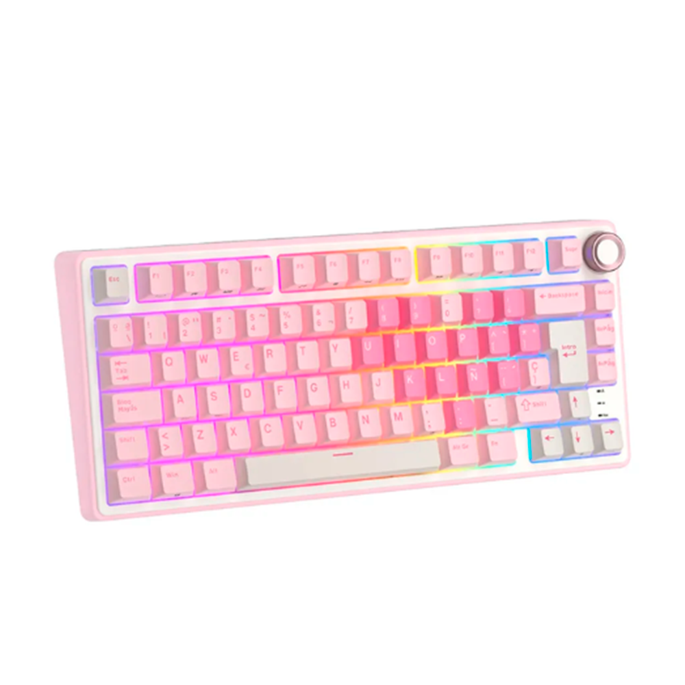 Teclado Royal Kludge RK R75 Pink Melody Creamy Switch (Español)