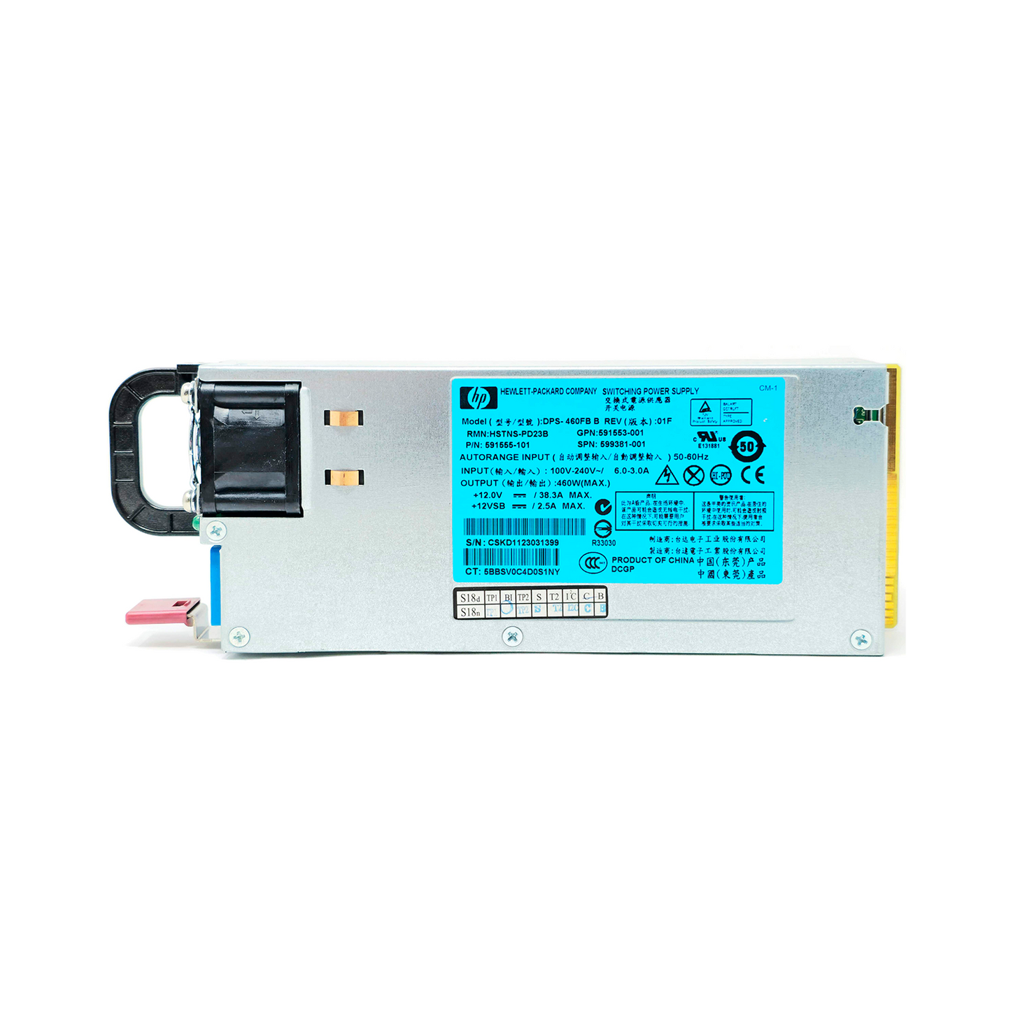 Fuente de Poder de 460W Hot Plug para Servidores Proliant (593188-B21)