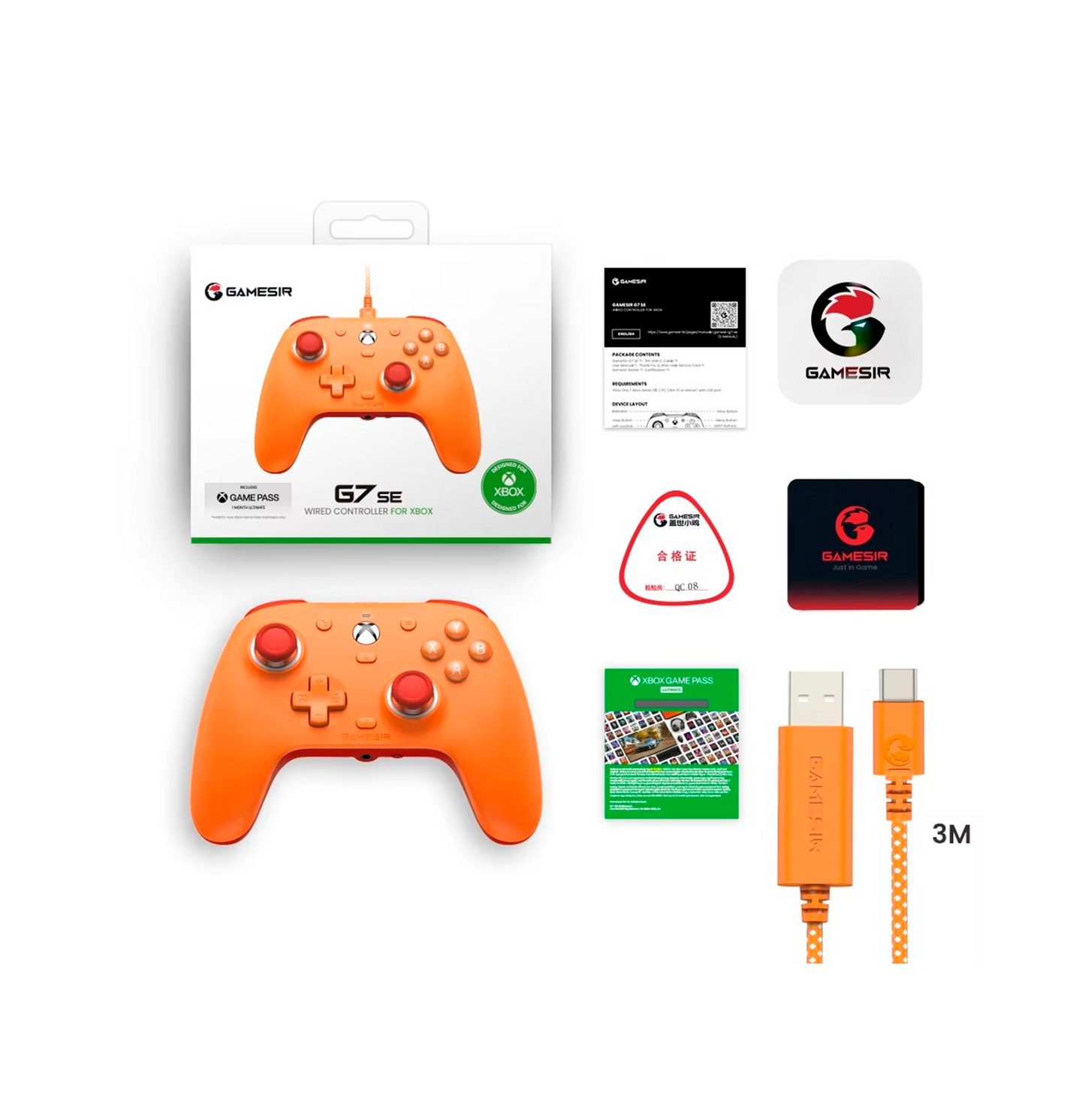 Control GameSir G7 SE Orange para Xbox y PC