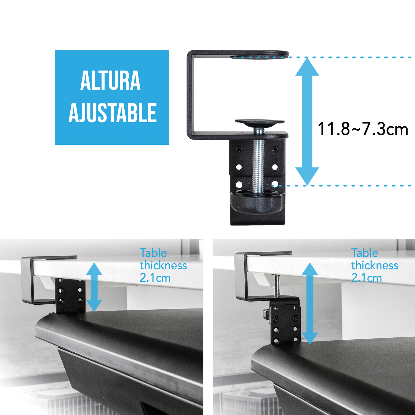 Bandeja para Teclado con Abrazadera y Cajón AIDATA KB-5011