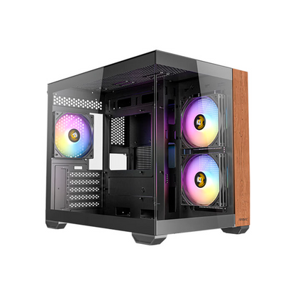 Gabinete Gamer Antec CX600M Wood ARGB