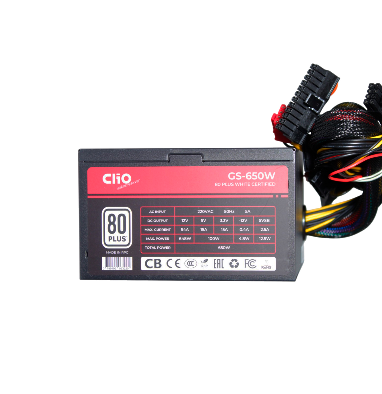 Fuente de Poder Clio ATX GS-650W 80+ White