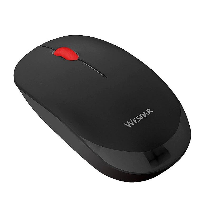 Mouse Inalámbrico Wesdar X19 Dongle USB, 1.200dpi, Negro