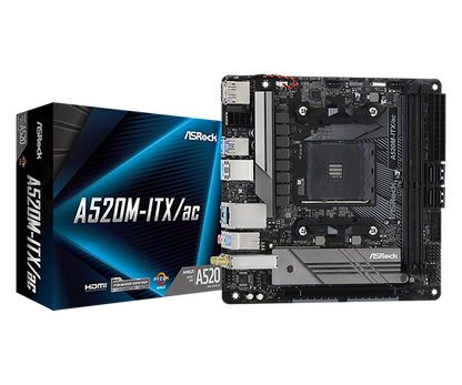 Tarjeta Madre Asrock A520-ITX/ac AM4 DDR4 WiFi
