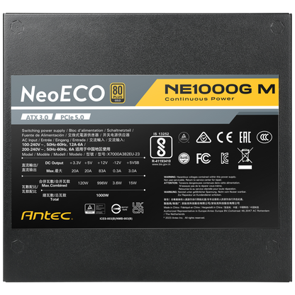 Fuente de Poder Antec NE1000G M ATX 3.1