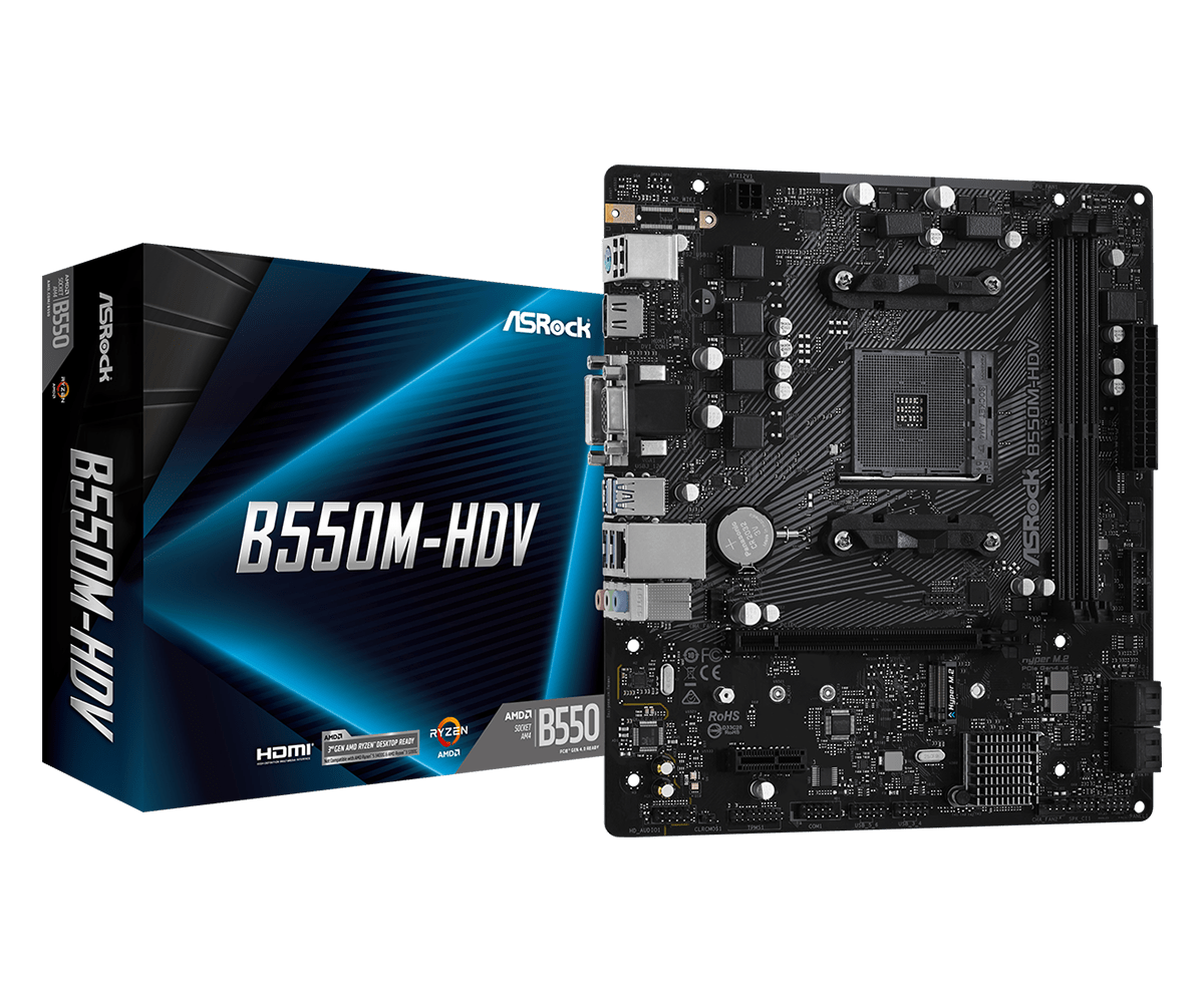 Tarjeta Madre ASRock B550M-HDV AMD AM4 Micro ATX DDR4