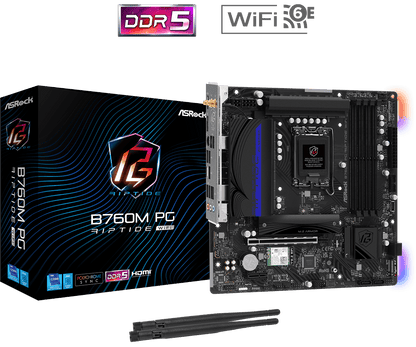 Tarjeta Madre ASRock B760M WiFi 6E DDR5 – Intel LGA1700 Micro-ATX