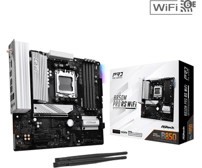 Tarjeta Madre ASRock B850M Pro RS WiFi AM5 DDR5 PCIe 5.0 Micro ATX WiFi 6E