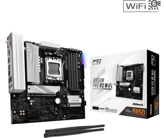 Tarjeta Madre ASRock B850M Pro RS WiFi AM5 DDR5 PCIe 5.0 Micro ATX WiFi 6E