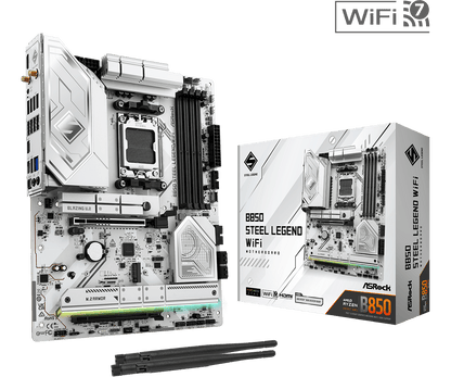 Tarjeta Madre ASRock B850 Steel Legend WiFi DDR5 AM5 PCIe 5.0 ATX WiFi 7