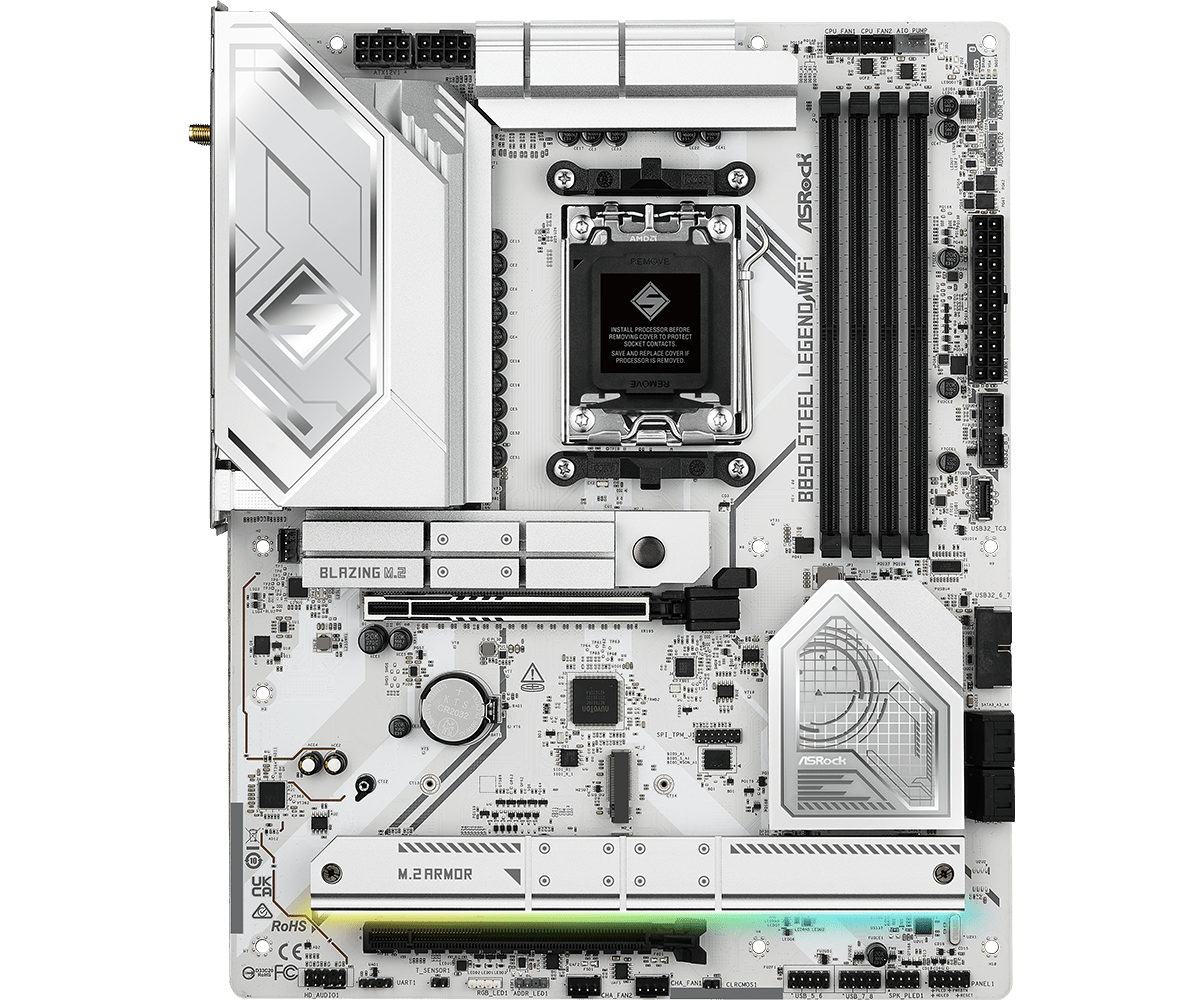 Tarjeta Madre ASRock B850 Steel Legend WiFi DDR5 AM5 PCIe 5.0 ATX WiFi 7