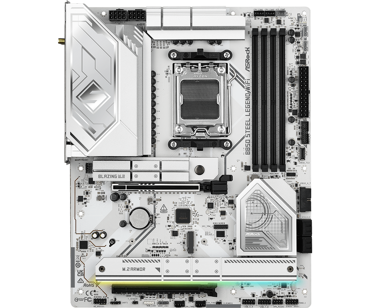 Tarjeta Madre ASRock B850 Steel Legend WiFi DDR5 AM5 PCIe 5.0 ATX WiFi 7