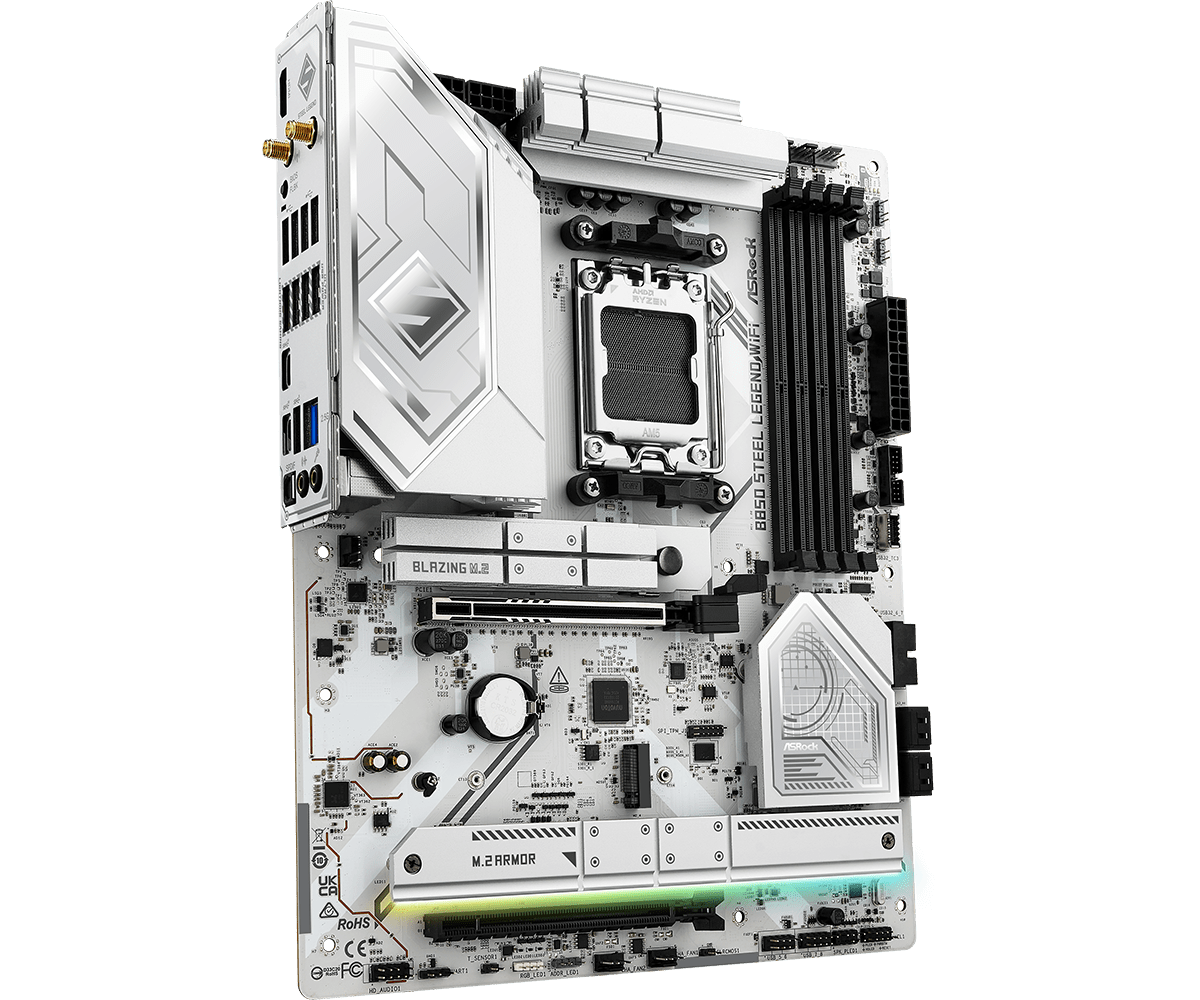 Tarjeta Madre ASRock B850 Steel Legend WiFi DDR5 AM5 PCIe 5.0 ATX WiFi 7