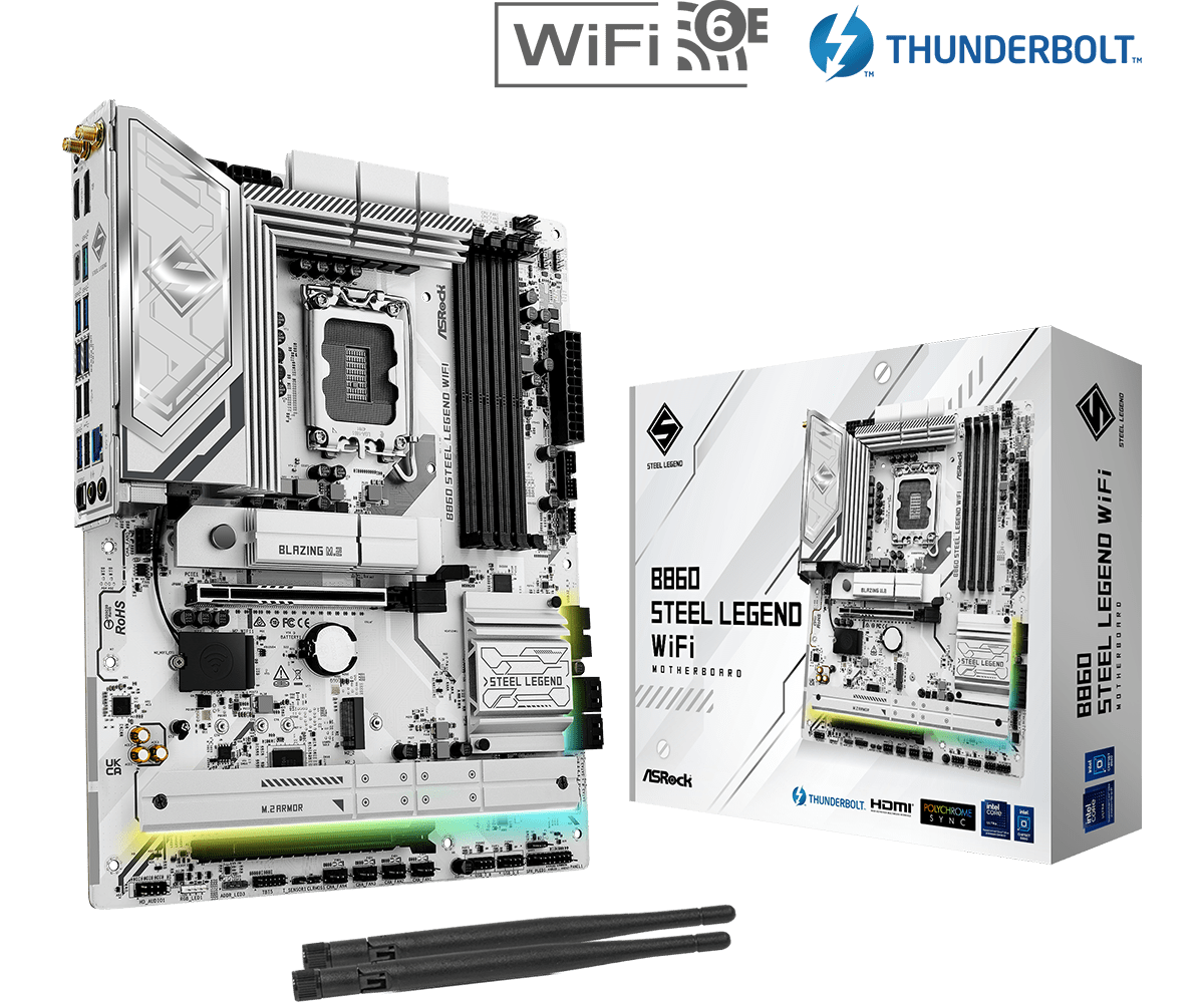 Tarjeta Madre ASRock B860 WiFi 6E – Intel LGA1851 DDR5 PCIe 5.0