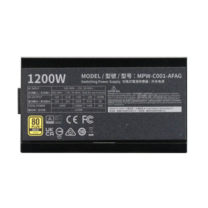 Fuente de Poder Cooler Master Elite Gold 1200W 80 Plus Gold