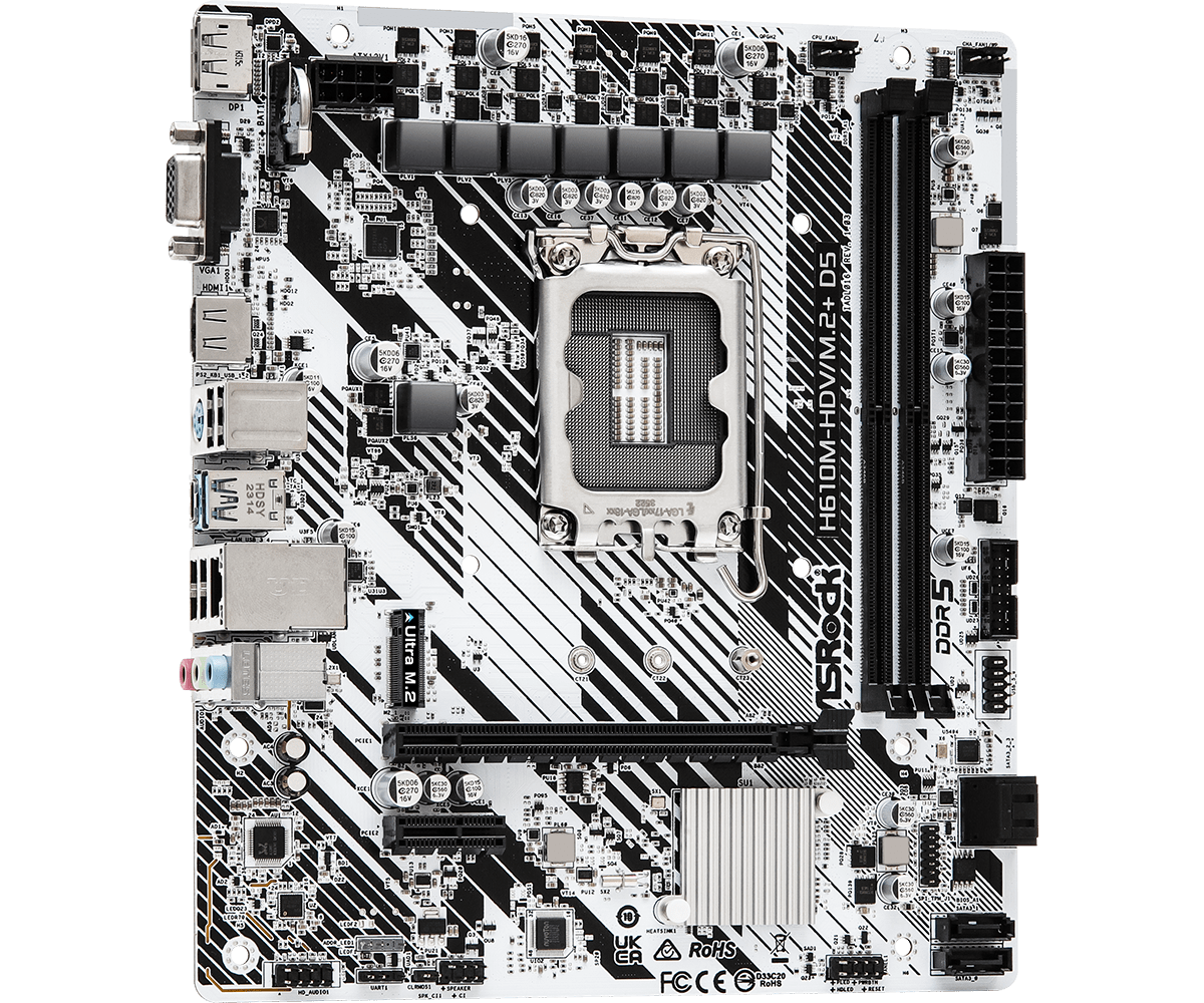 Tarjeta Madre Asrock MB H610M-HDV/M2+ D5