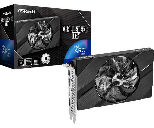 Tarjeta de Video ASRock Arc A380 Challenger ITX 6GB OC