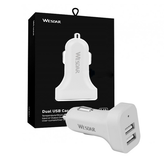 Cargador para Auto Wesdar U12 12/ 24V White