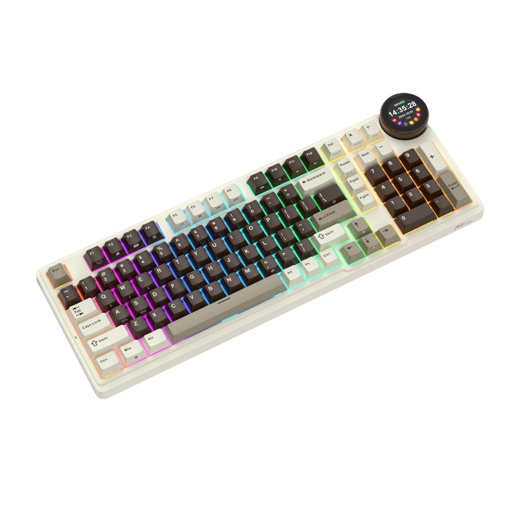 Teclado Mecánico Royal Kludge N99 Mocha Grey, US