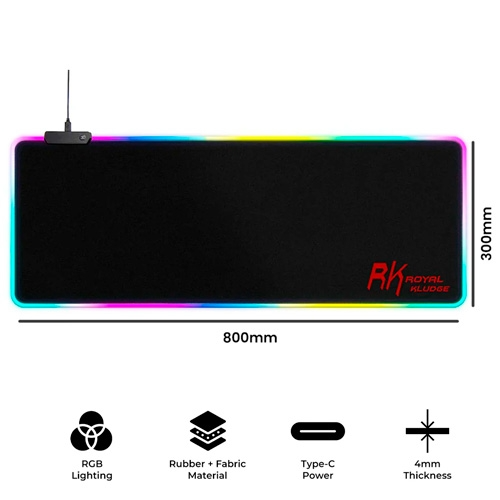 Mouse Pad Gamer RGB Royal Kludge RK MP834